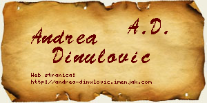 Andrea Dinulović vizit kartica